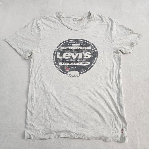 M 리바이스 빅로고 화이트 반팔티 0303Y