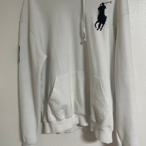 빅포니 화이트 후드티