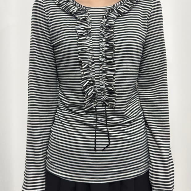 frill stripe top