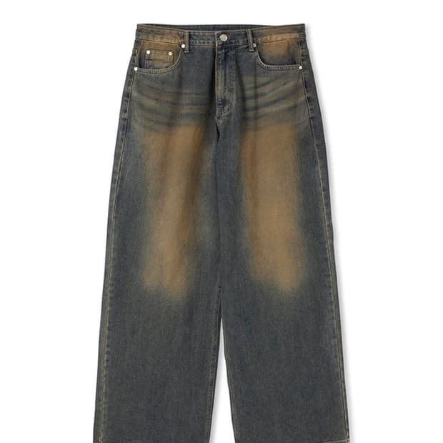 DNSR (S)시그니처 와이드 데님 팬츠 머드