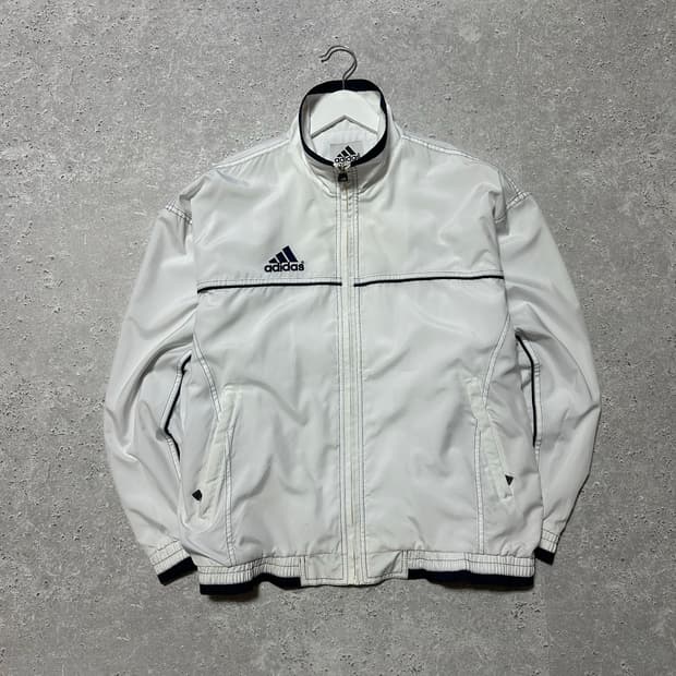 아디다스 올드스쿨 화이트 라인 바람막이