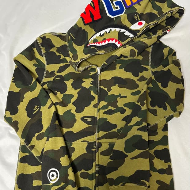 Bape Green Camo Hood Zip-Up