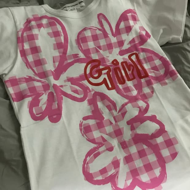 꼼데가르송걸 플라워 반팔티셔츠 S