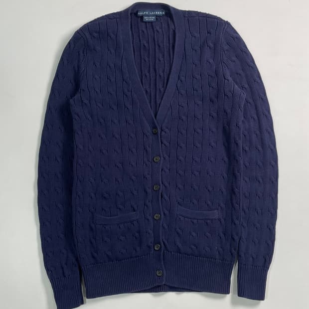 로렌 랄프로렌 네이비 케이블 가디건