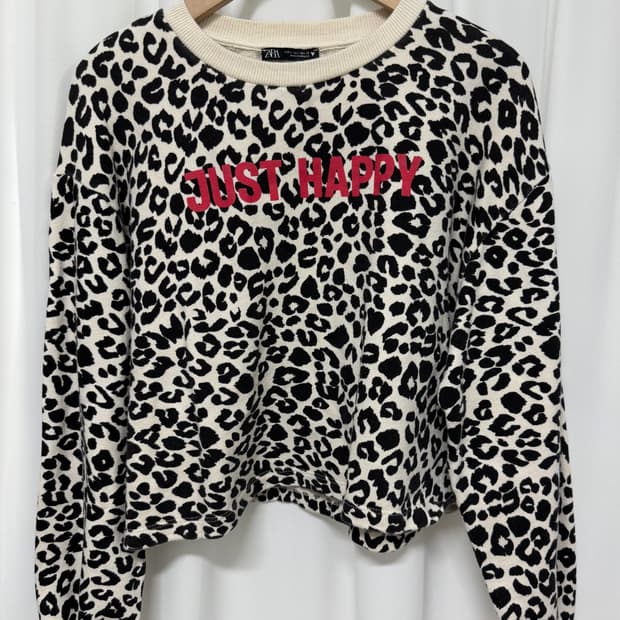 ZARA 자라 레오파드 맨투맨