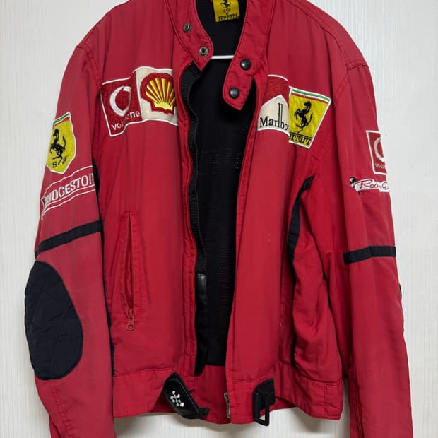 페라리 레드 레이싱 자켓 점퍼 S