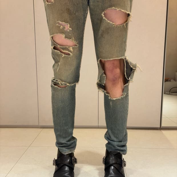 생로랑 15fw 에디슬리먼 무파진 녹청