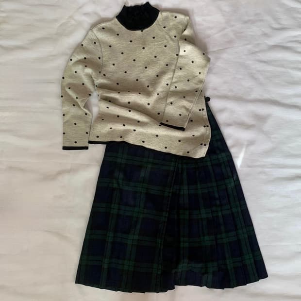 VTG Polka Dot Two-Way Knit