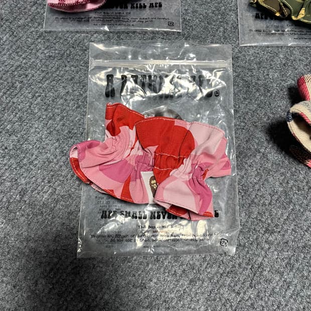 베이프 머리끈 #bape #슈슈 #카모 #옐로우카모 #핑크카모