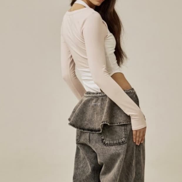 쓰리타임즈 러플배기진s 판매해요