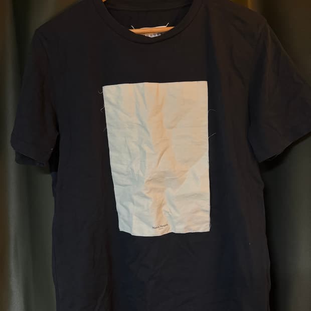 (Maison Margiela) 메종 마르지엘라 하얀 캔버스 반팔 티셔츠