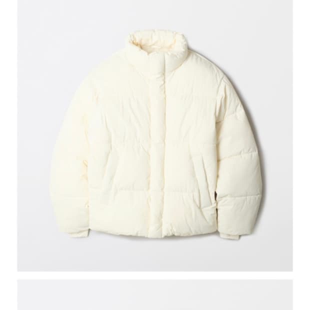 스파오 베이직 푸퍼 패딩 아이보리 L