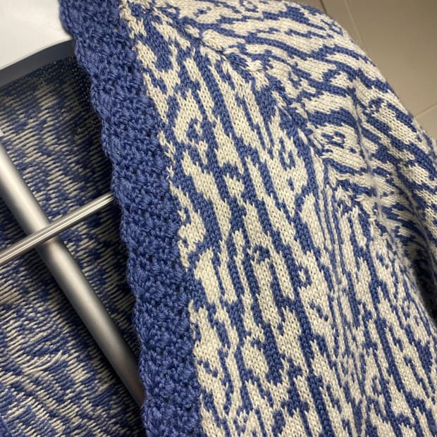 패턴 니트 가디건