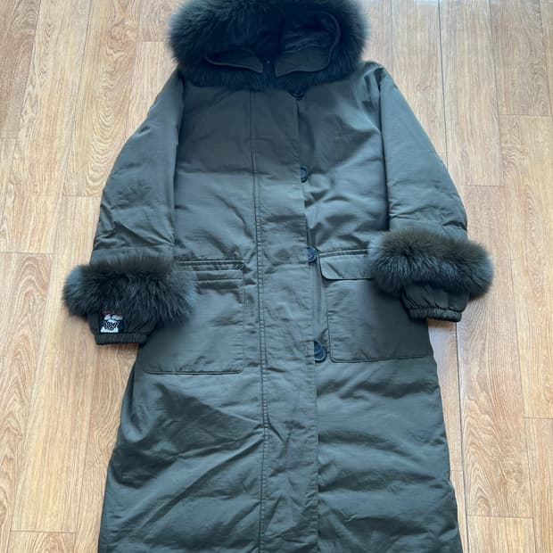 S MaxMara 폭스퍼 패딩코트