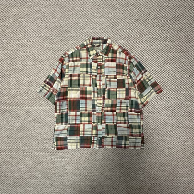 L. L. BEAN madras patchwork shirt