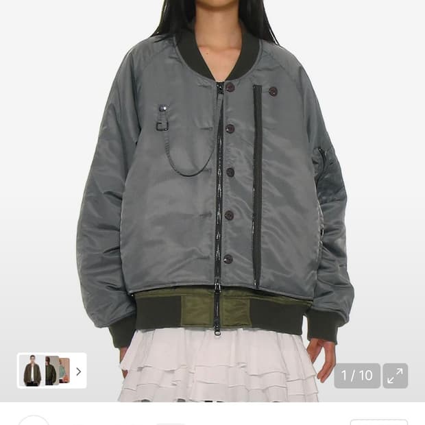 파르티멘토우먼 레이어드 봄버 자켓 ma-1 카키