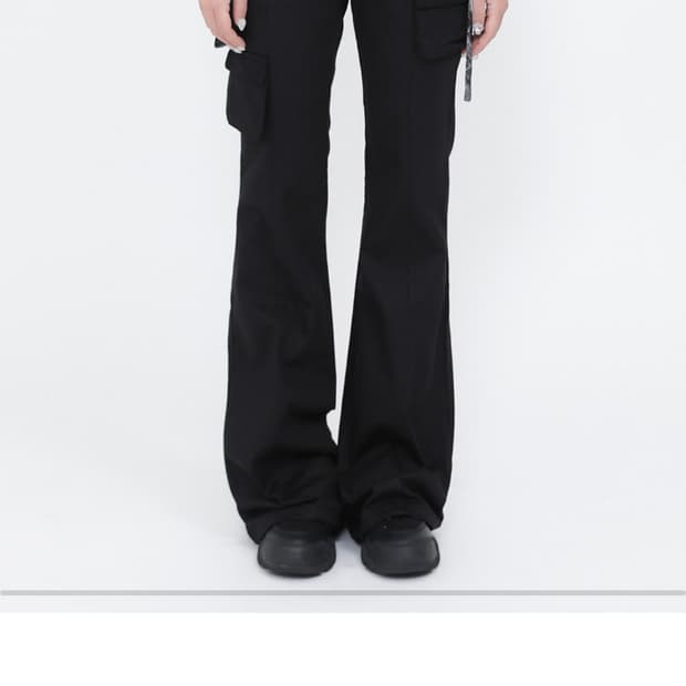 라인 포켓 카고 팬츠 블랙 1