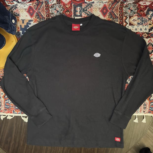 Dickies black long sleeve Waffle shirt