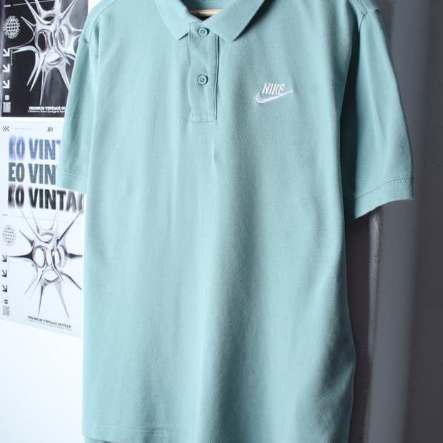 (XL-2XL) 나이키 반팔 카라 티셔츠 스몰로고 민트맛-H31430