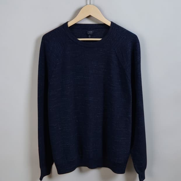 105~110 JCREW 제이크루 코튼 니트 봄가을 네이비