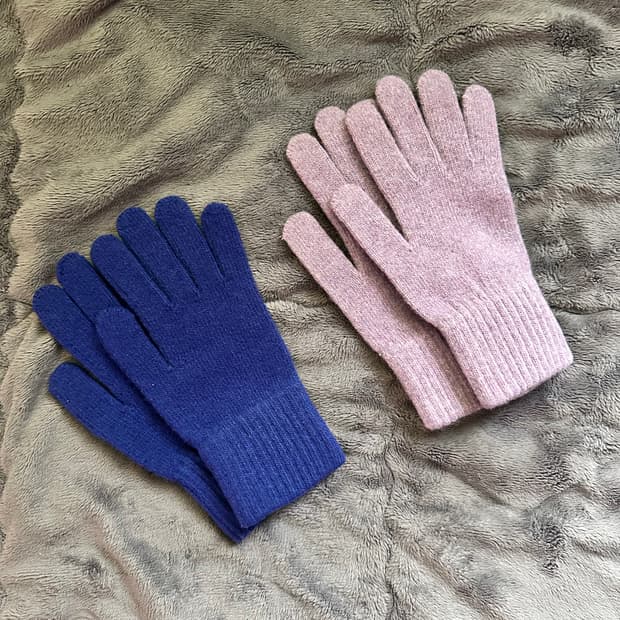 헌드레드 솔리드 울 니트 장갑