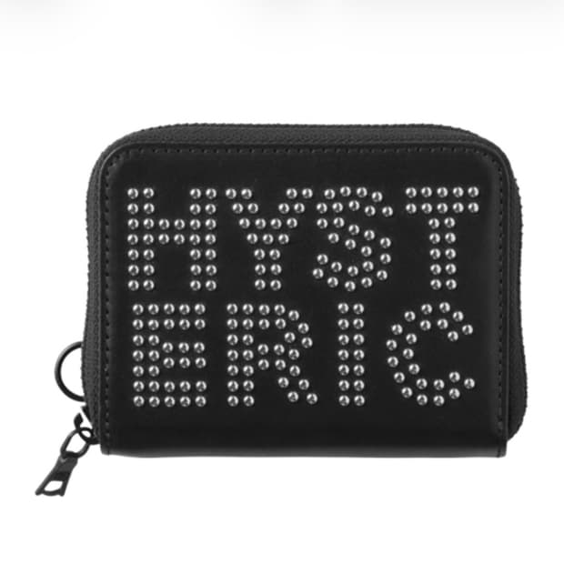 히스테릭 글래머 로고 스터드 라운드 집 미니 월렛 새상품
