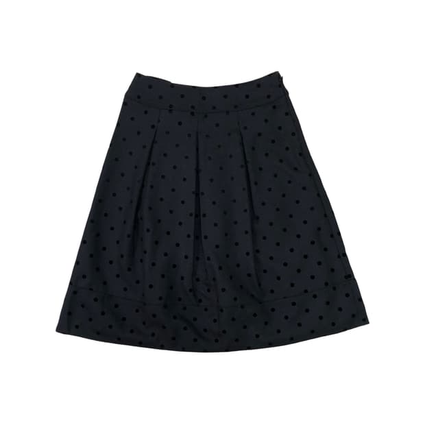 도트 플레어 미디스커트