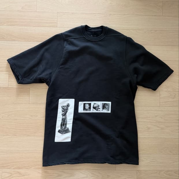 릭오웬스 drkshdw 블랙 그래픽 반팔티 F사이즈