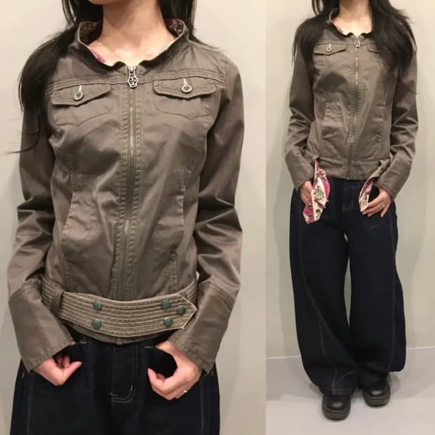 Diesel 디젤 빈티지 동양 oriental 벨트 자켓