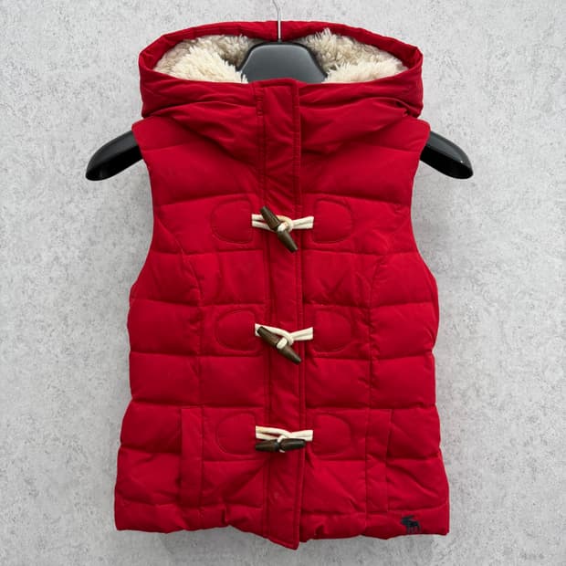 90 아베크롬비 y2k 울프죠 여자 덕다운 패딩조끼