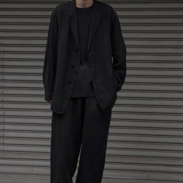 코모리 실크 자켓 페이드 블랙 1