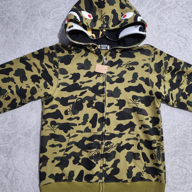 BAPE) x mastermind JAPAN 콜라보 스타일 풀집 후디 L