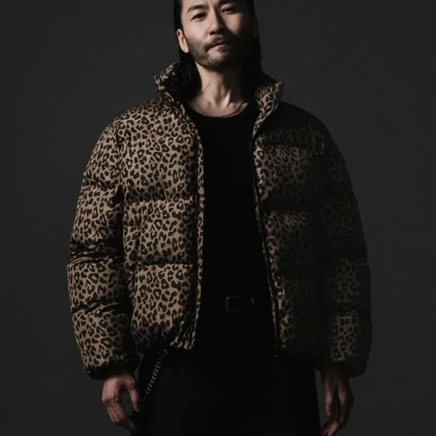 [M]무신사X노홍철 럭키가이 레오파드 숏패딩