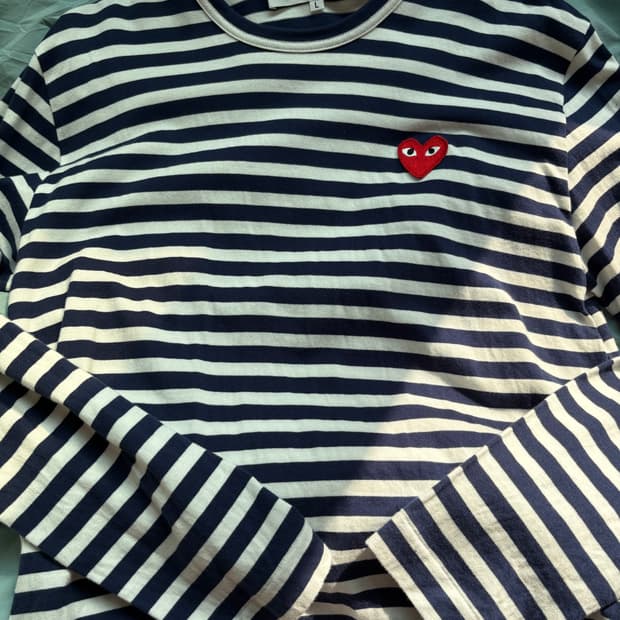 꼼데가르송 네이비 롱슬리브