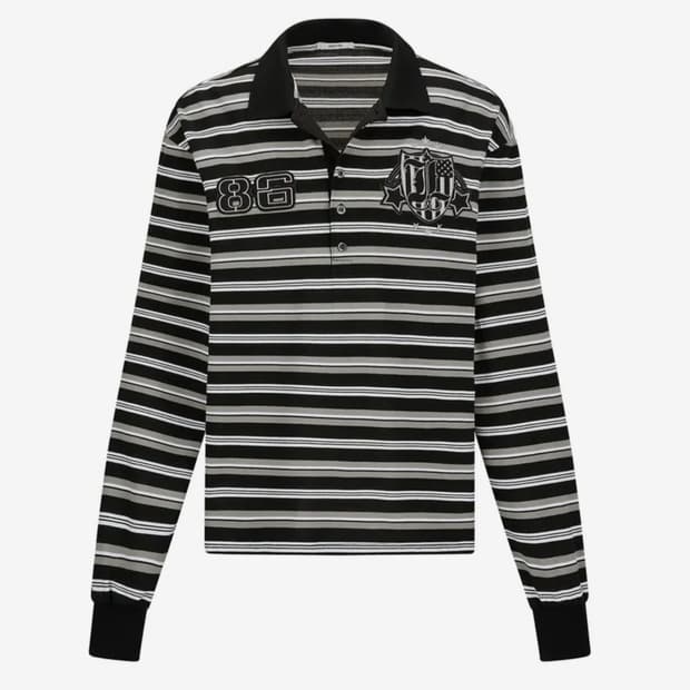 86 Rugby Stripe PK [BLACK]