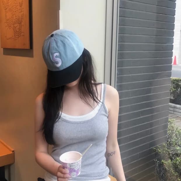 애즈온 SSIN SLEEVELESS 그레이