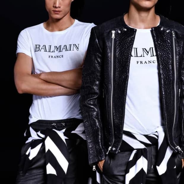 15FW Balmain X H&M biker jacket