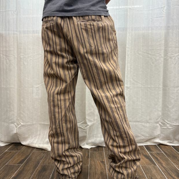 제페니즈 빈티지 스트라이프 린넨 팬츠