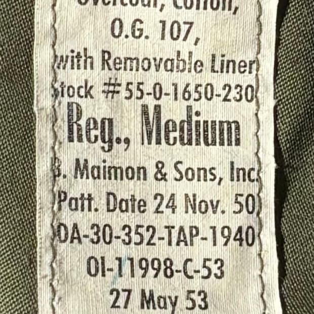 50s 미군 OG 107 M-50 오버코트