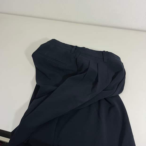 M 크리스챤 디올 블랙 테이퍼드핏 슬랙스