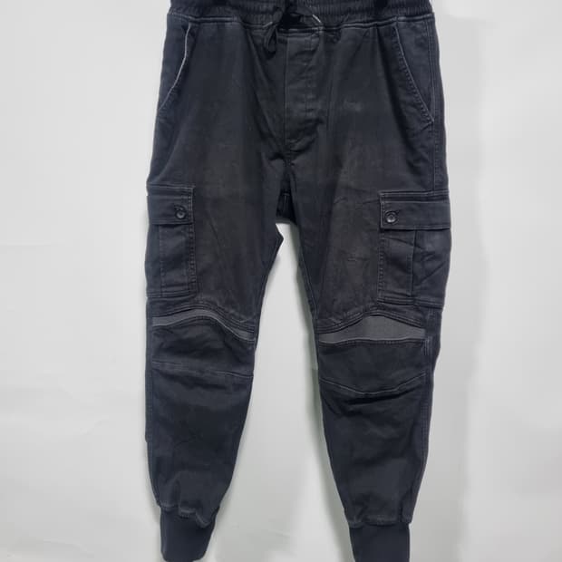 어글리브로스 모토 블랙데님  조거팬츠 36