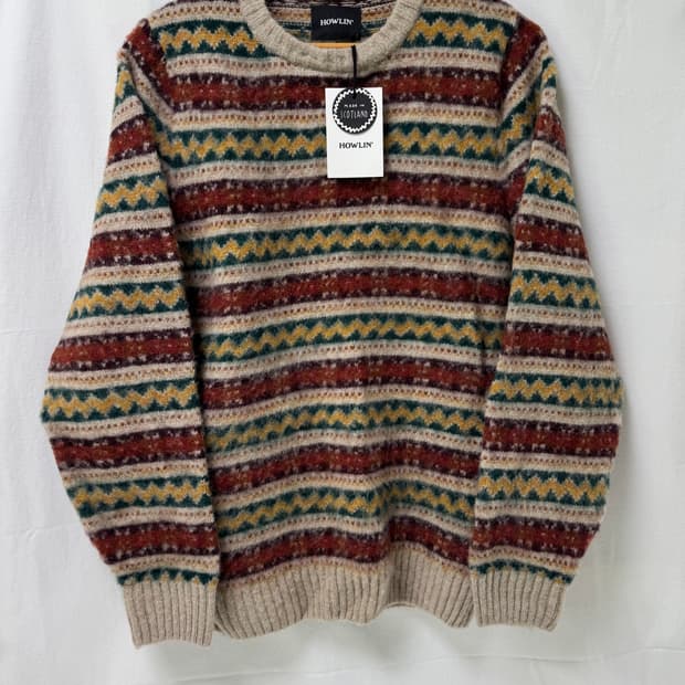Howlin 하울린 패턴 니트 스웨터 M