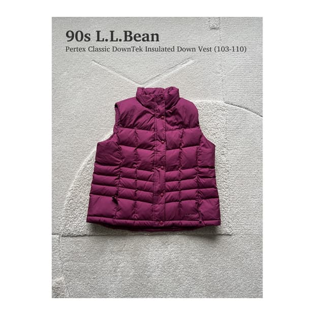 90s 엘엘빈 퍼텍스 인슐레이티드 패딩 베스트 (103-105)