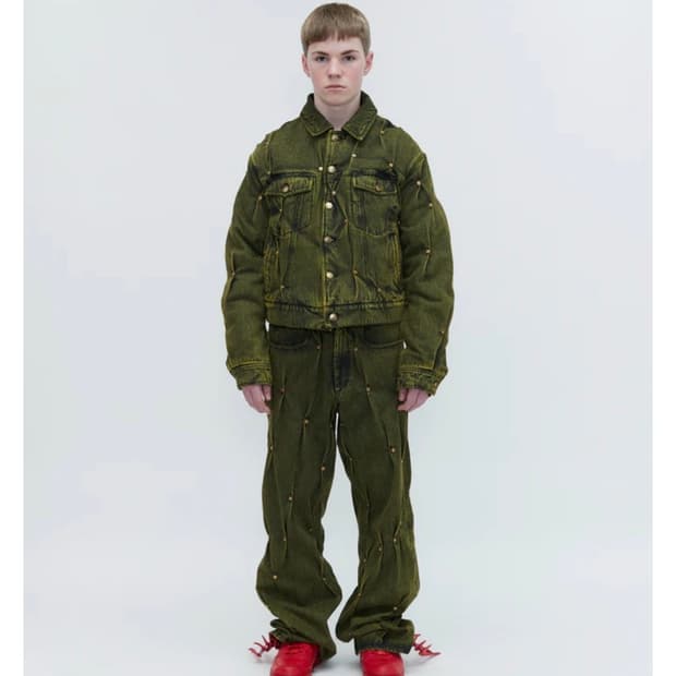 쿠시코크 KUSIKOHC MULTI RIVET DENIM pants(m)