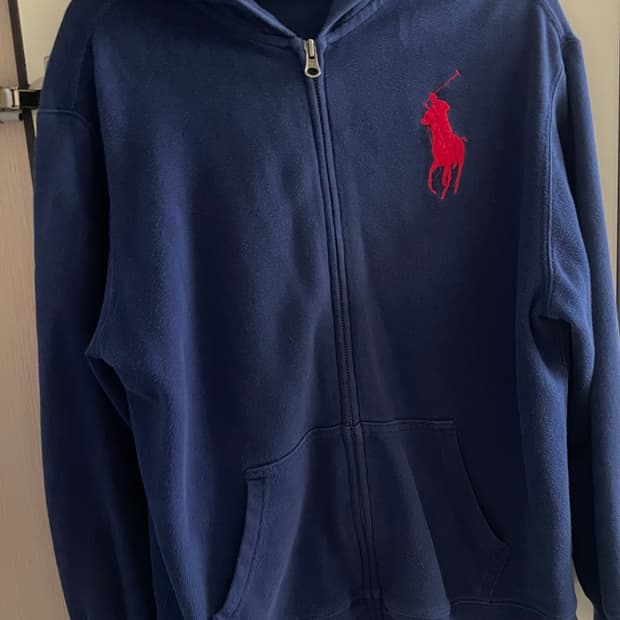 폴로 빅포니 후드집업 네이비