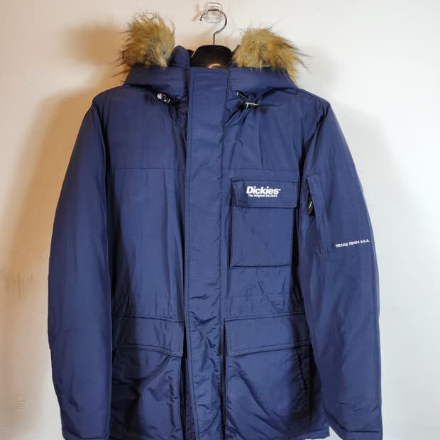 디키즈 네이비 후드패딩 95 M