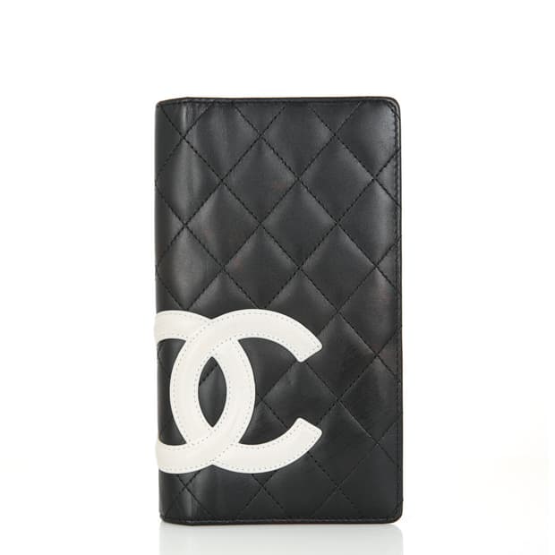 샤넬 빈티지 깜봉 장지갑 캄본 블랙 CC 코코마크 지갑 A80285