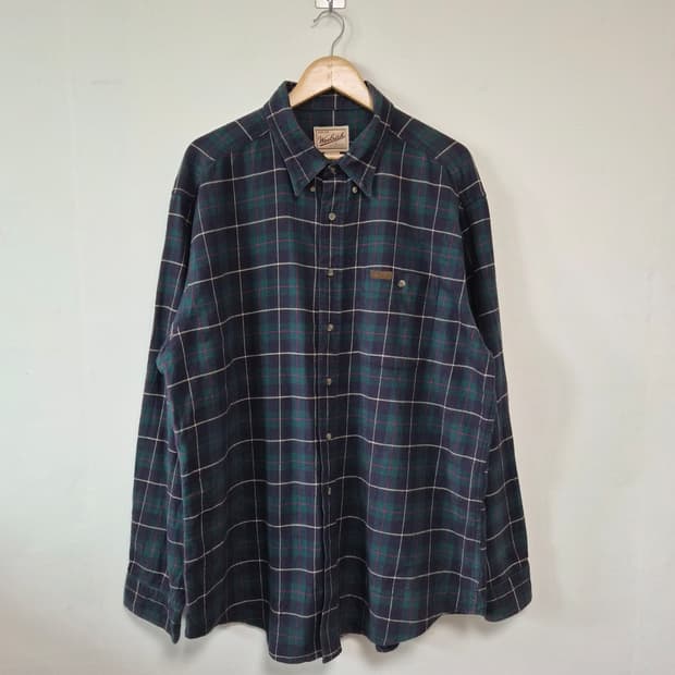 울리치WoolRich 그린 체크 셔츠 XL - S443