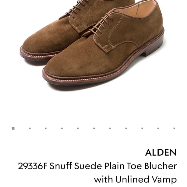 (새상품) 알든 29336F 스너프 스웨이드 더비 슈즈