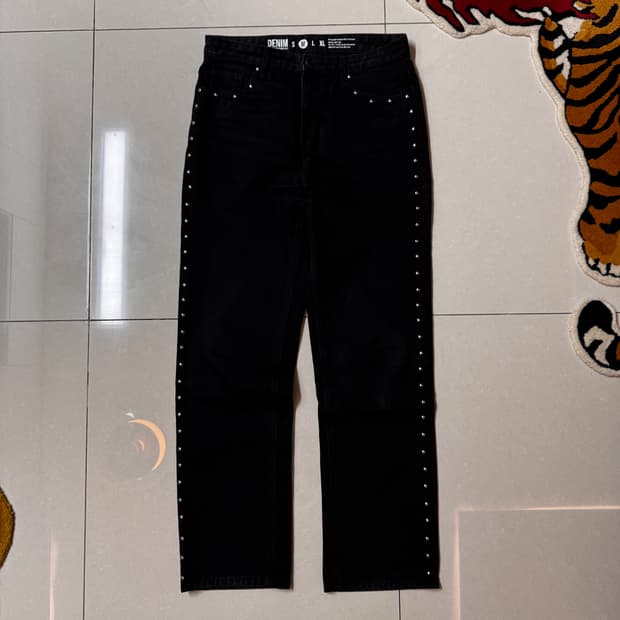 엑스트라오디너리 스터드 데님팬츠 블랙 M